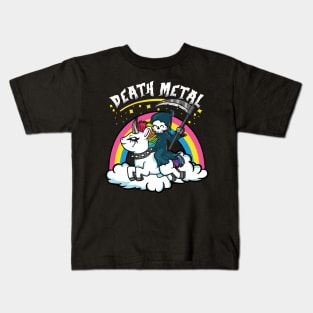 Death Metal Unicorn I Satanic Goth graphic Kids T-Shirt